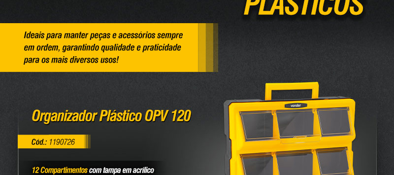 VONDER - Organizadores Plsticos OPV 120, OPV 170, OPV 230 e OPV 260