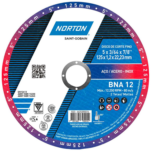 Disco De Corte 180 Mm X 3,0 Mm X 22,23 Mm Vdmr32 Vonder