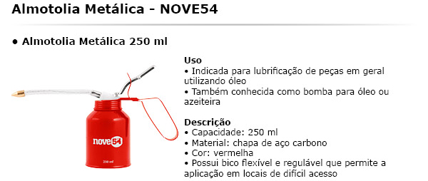 NOVE54 - Almotolia Met�lica
