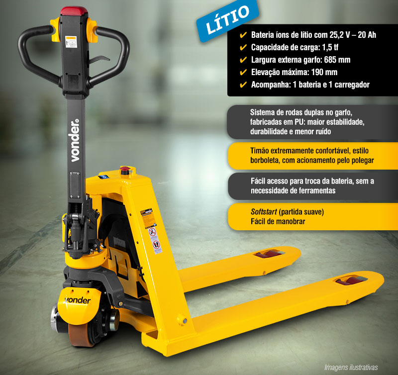 VONDER - Paleteira Hidrulica Eltrica 1,5 tf PEV 151-LI