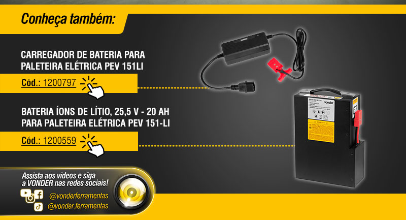 VONDER - Paleteira Hidrulica Eltrica 1,5 tf PEV 151-LI