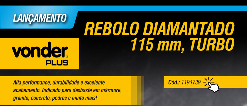 VONDER PLUS - Rebolo Diamantado 115 mm, Turbo