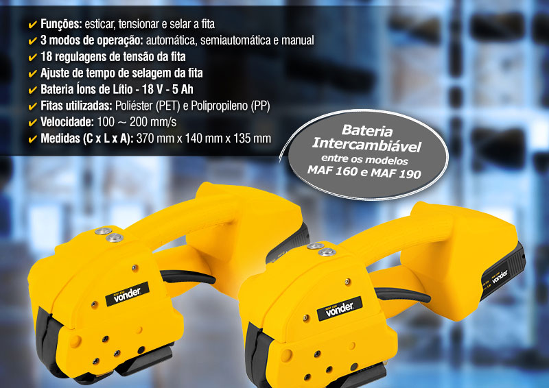 VONDER - Mquinas a Bateria 18V para Arquear Fitas