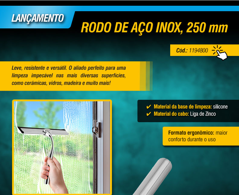 VONDER - Rodo de Ao Inox, 250 mm