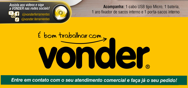 VONDER - Lixeira Retangular com Sensor de abertura, 12 Litros, Plstica