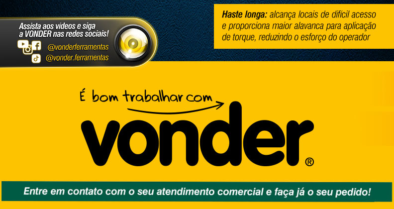 VONDER - Chaves Hexagonais (Allen) Abauladas Longas