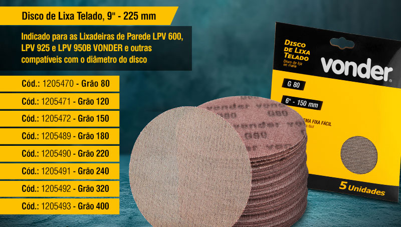 VONDER - Discos de Lixa Telados