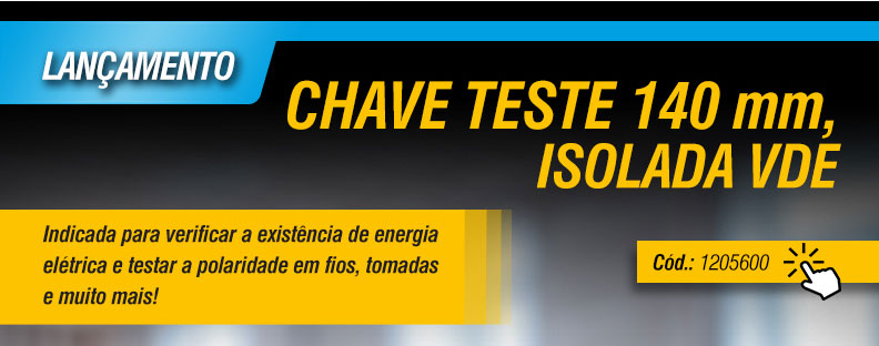 VONDER - Chave Teste 140 mm, Isolada VDE