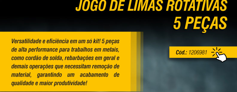 VONDER - Jogo de Limas Rotativas 5 Pe�as