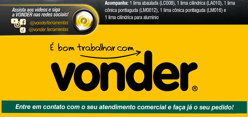 VONDER - Jogo de Limas Rotativas 5 Pe�as