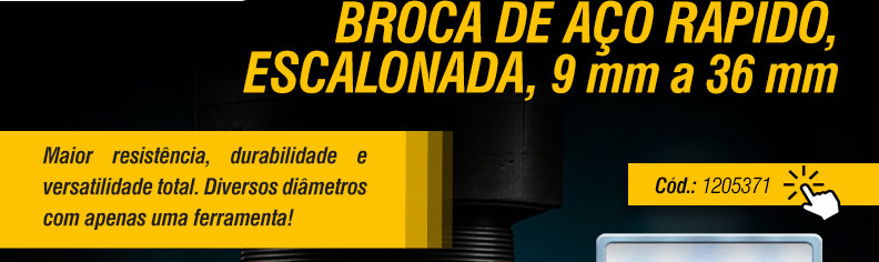VONDER - Broca de a�o R�pido, Escalonada, 9 mm a 36 mm