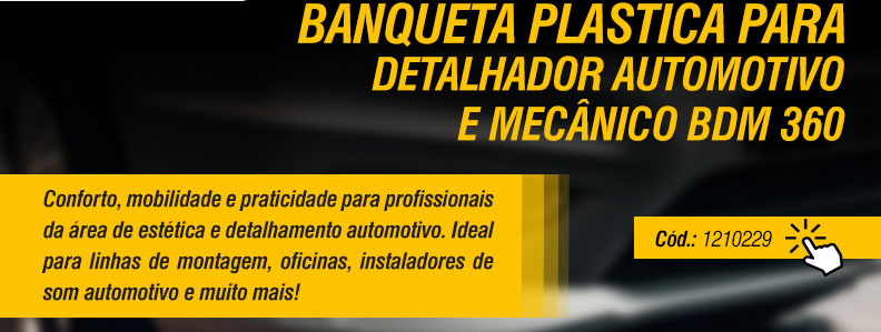 VONDER - Banqueta Pl�stica para Detalhador Automotivo e Mec�nico BDM 360