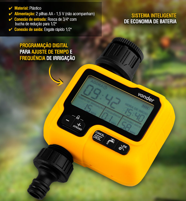 VONDER - Temporizador Digital para Irriga��o