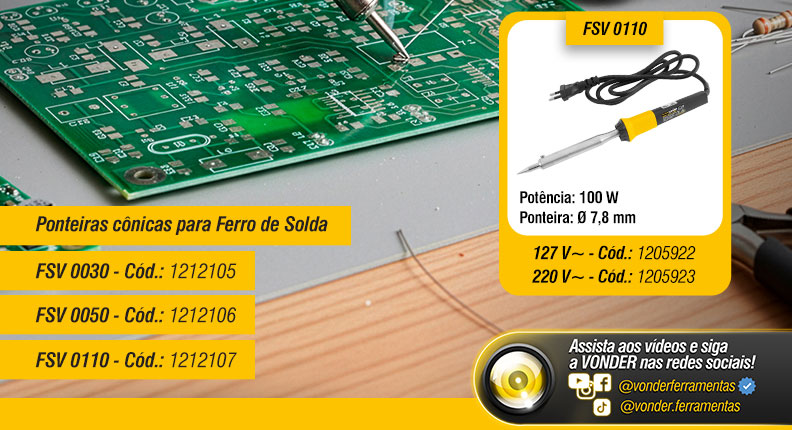 VONDER - FErros para Solda FSV 0030, FSV 0050 e FSV 0110