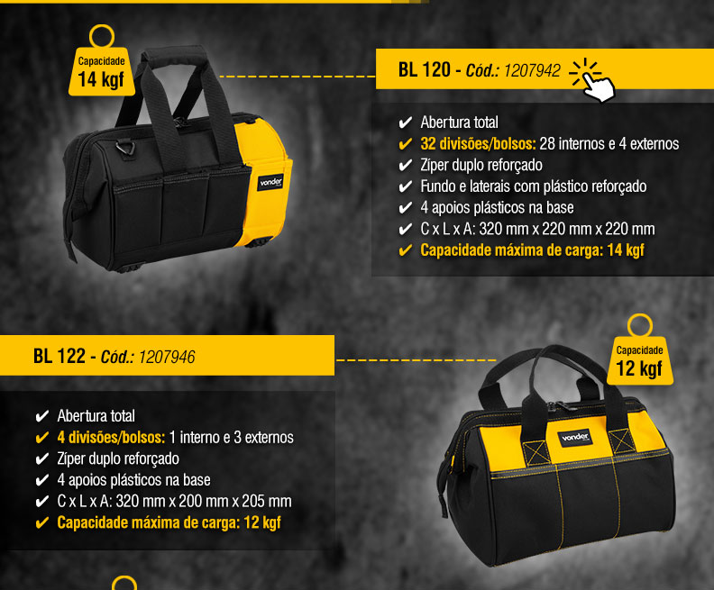 VONDER PLUS - Bolsas em Lona