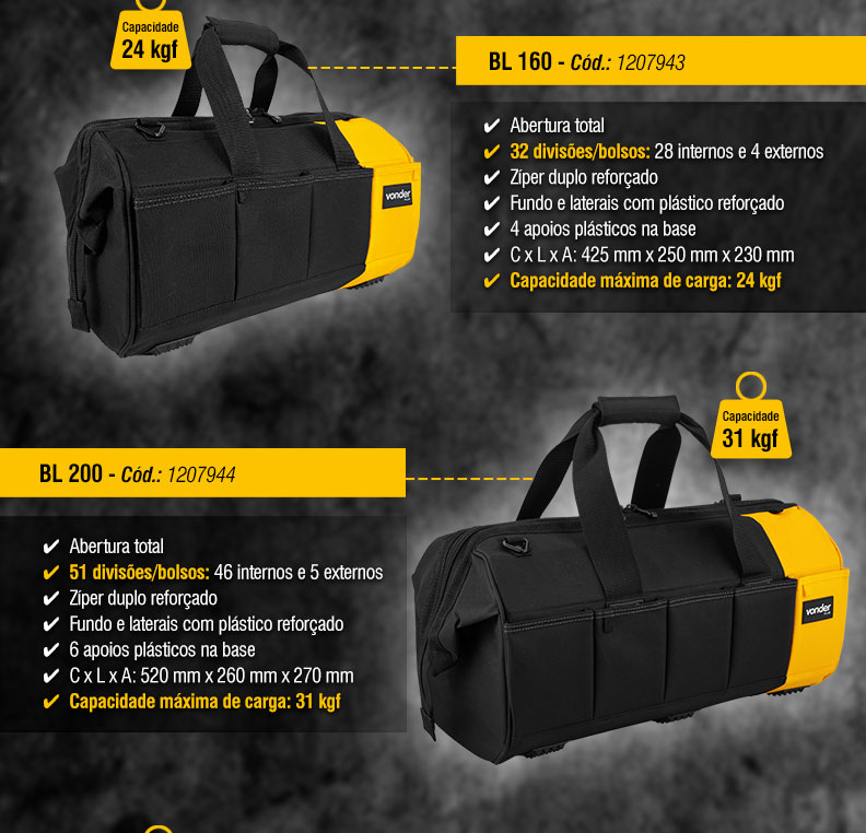 VONDER PLUS - Bolsas em Lona