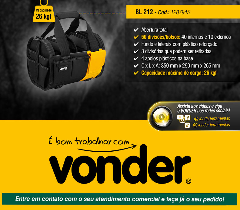 VONDER - Bolsas em Lona