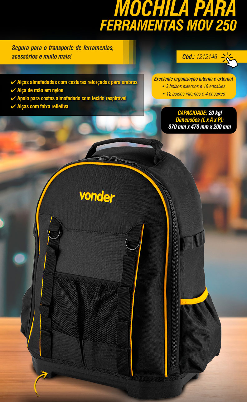 VONDER - Mochila para Ferramentas MOV 250