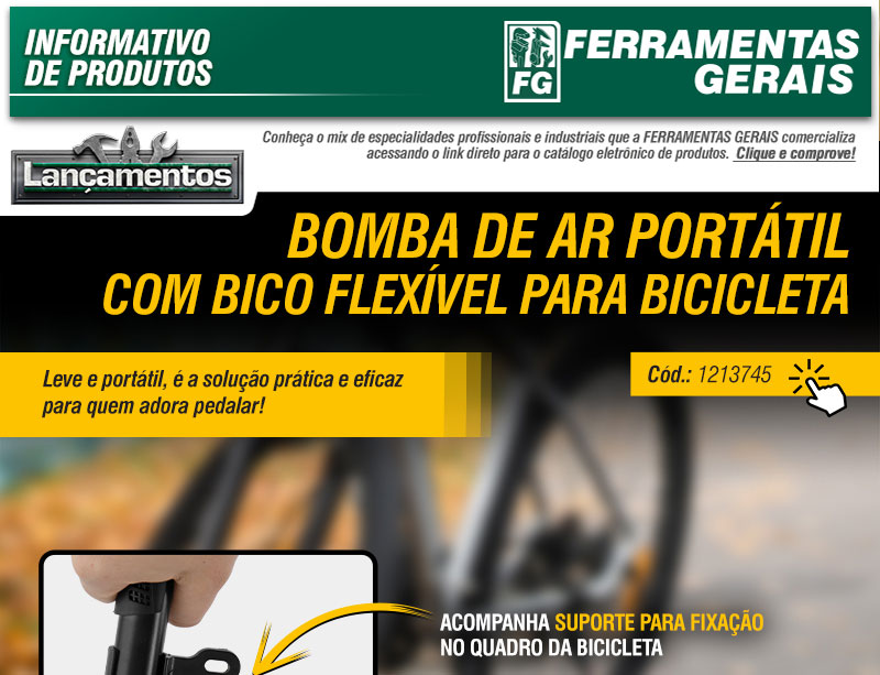 VONDER - Bomba de Ar Port�til com Bico Flex�vel para Bicicleta