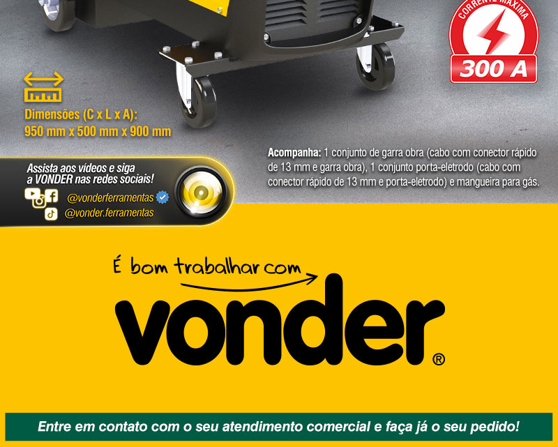 VONDER - M�quina para Solda Multiprocessos MMP 310