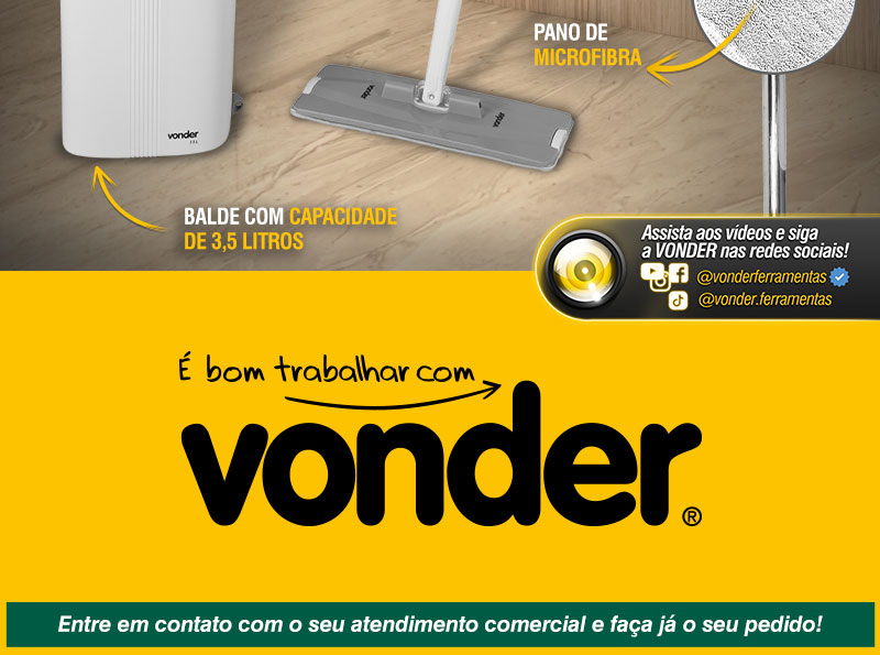 VONDER - Rodo (MOP) Lava e Seca Com Balde 3,5 litros