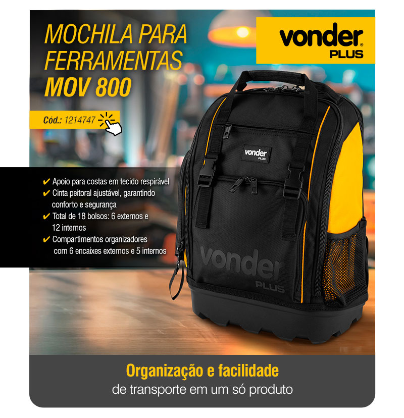 VONDER PLUS - Mochila para Ferramentas MOV 800