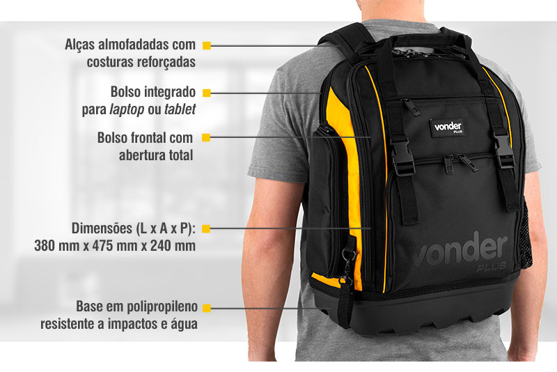 VONDER PLUS - Mochila para Ferramentas MOV 800