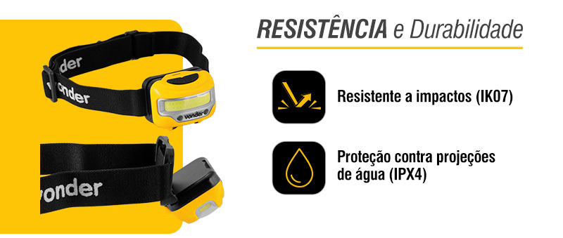 VONDER - Lanterna de LED para Cabe�a, LED COB, LCV 303