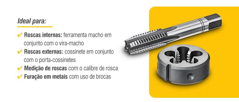 VONDER - Jogo de Machos e Cossinetes com 44 Pe�as