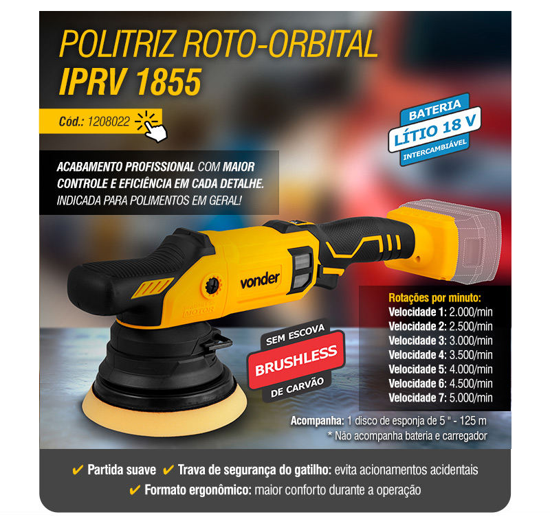 VONDER - Politriz Roto-Orbital IPRV 1855