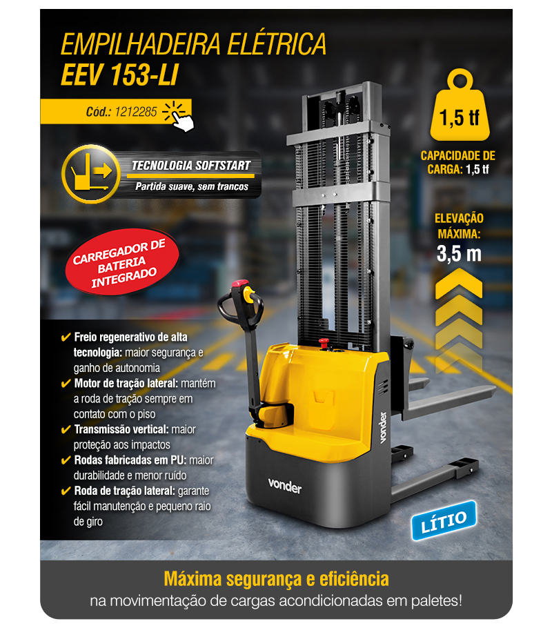 VONDER - Empilhadeira El�trica EEV 153-LI