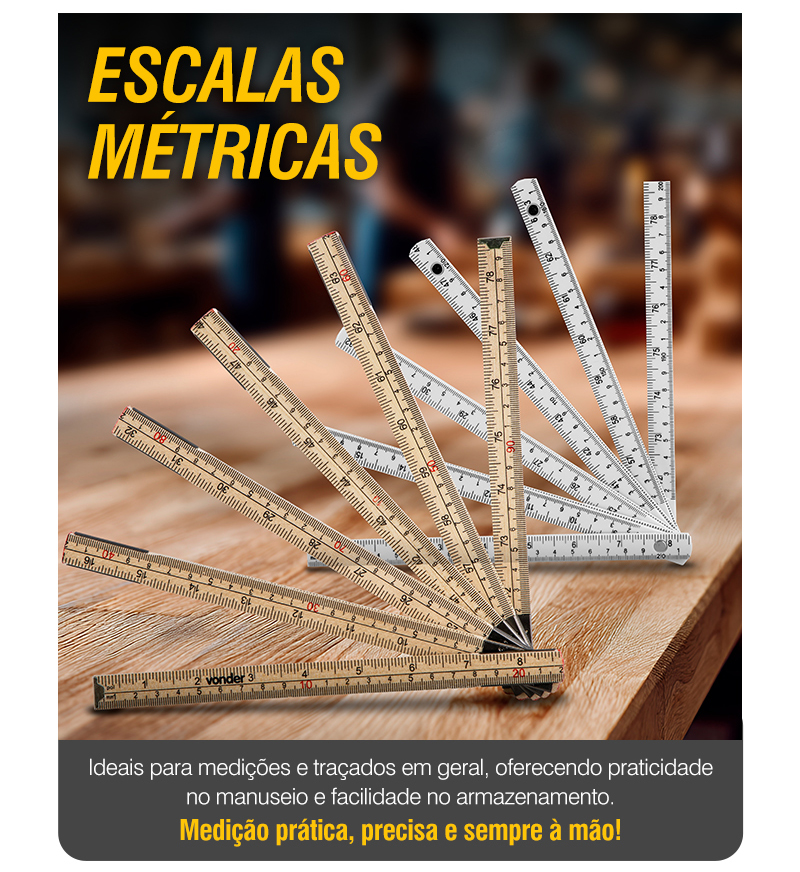 VONDER - Escalas M�tricas de Madeira e Escalas M�tricas Pl�sticas