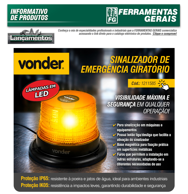 VONDER - Sinalizador de Emerg�ncia Girat�rio