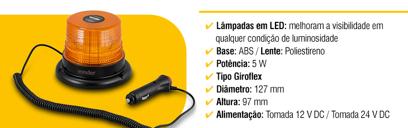 VONDER - Sinalizador de Emerg�ncia Girat�rio
