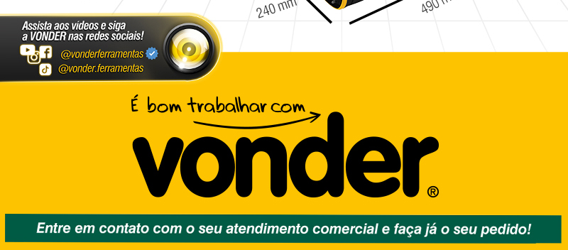 VONDER - Bolsa em Lona para Ferramentas, Cabo Tubular, BL 003 e BL 004