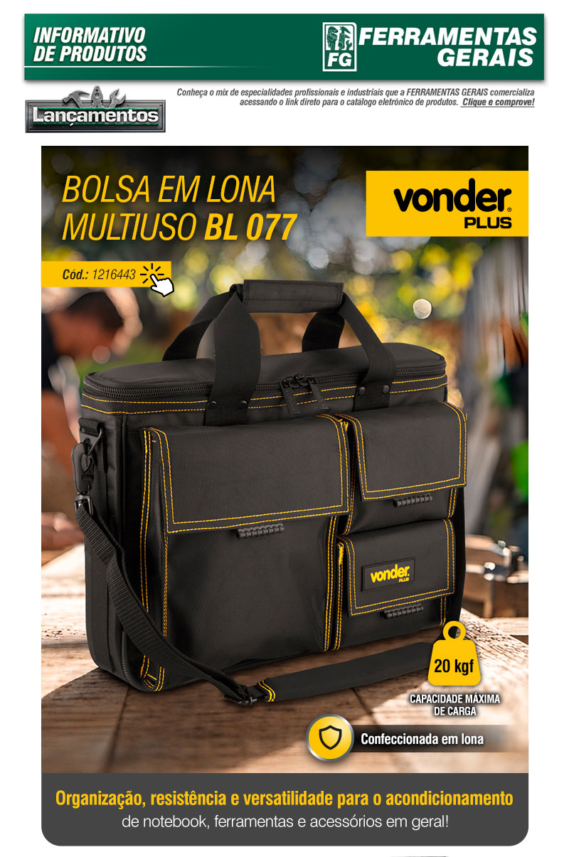 VONDER PLUS - Bolsa em Lona Multiuso BL 077