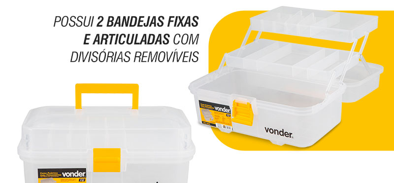 VONDER - Caixa Pl�stica para Ferramentas com 2 Bandejas CPV 0350