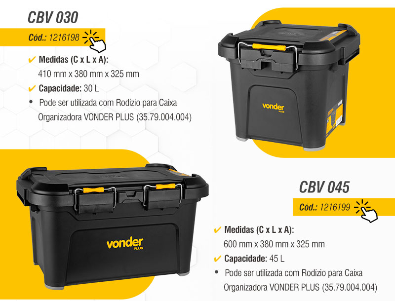 VONDER PLUS - Caixas Pl�sticas para Ferramentas, Tipo Ba�