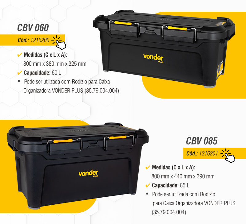 VONDER PLUS - Caixas Pl�sticas para Ferramentas, Tipo Ba�