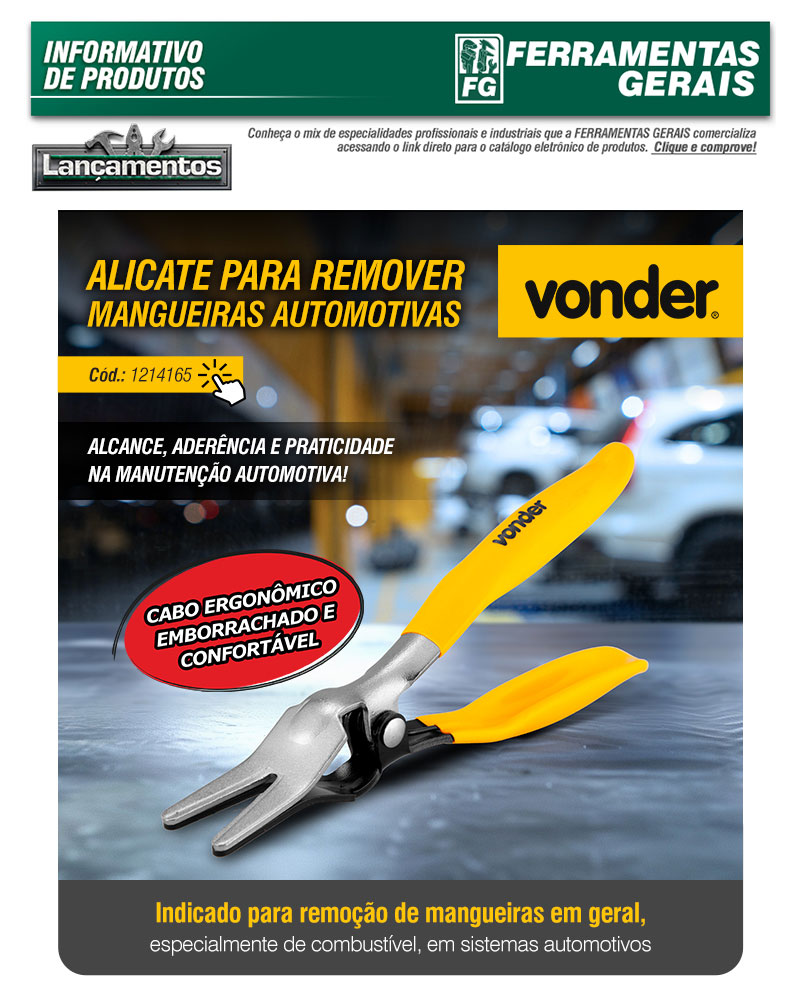 VONDER - Alicate para Remover Mangueiras Automotivas