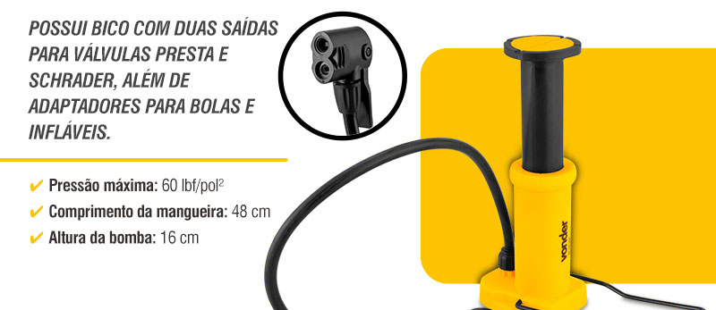 VONDER - Bomba de Ar, de P�, para Encher Pneus