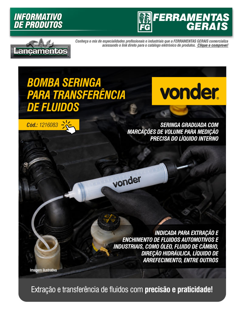 VONDER - Bomba Seringa para Transfer�ncia de Fluidos