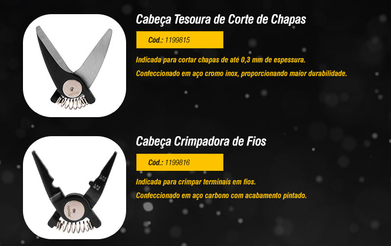 VONDER - Alicate Multifun��es com Cabe�as Intercambi�veis 5 em 1