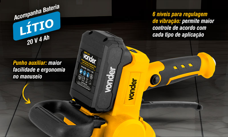 VONDER - Mquina para Assentar Piso a Bateria com Ventosa, MAP 210