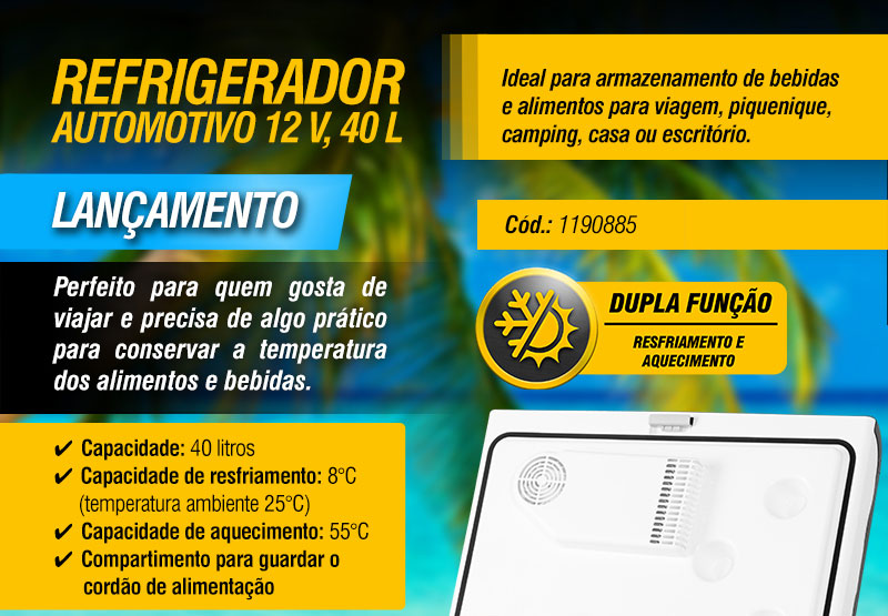 VONDER - Refrigerador Automotivo 40 L