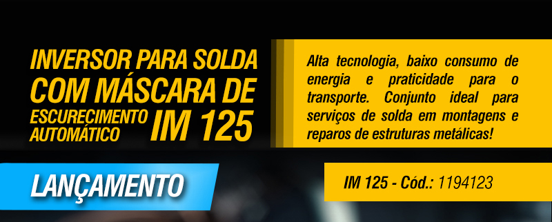 VONDER - Inversor para Solda com Mscara de Escurecimento Automtico IM 125