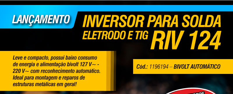 VONDER - Inversor para Solda Eletrodo e TIG RIV 124