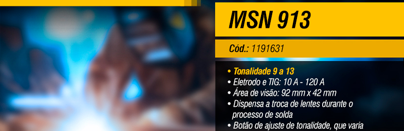 VONDER - Mscaras para Solda com Escurecimento Automtico MSN 011 e MSN 913
