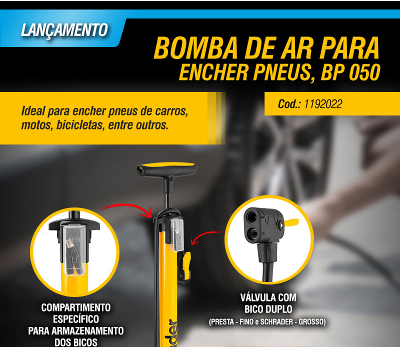 VONDER - Bomba de ar para Encher Pneus BP 050
