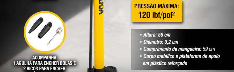 VONDER - Bomba de ar para Encher Pneus BP 050
